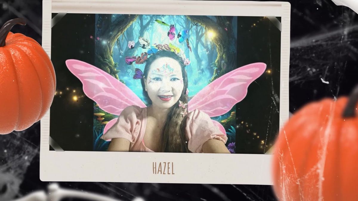 Hazel in Halloween costume