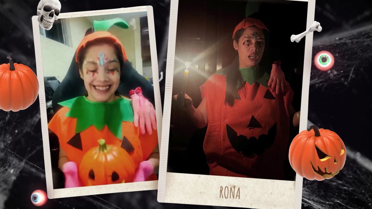 Rona in Halloween costume