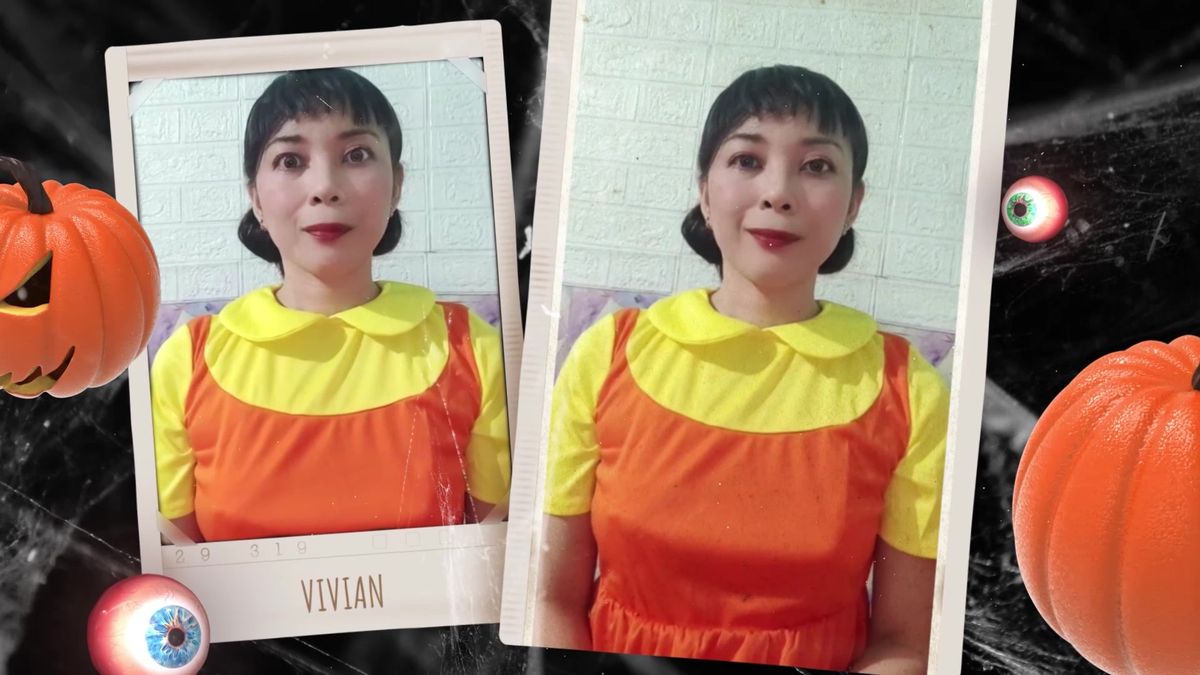 Vivian in Halloween costume